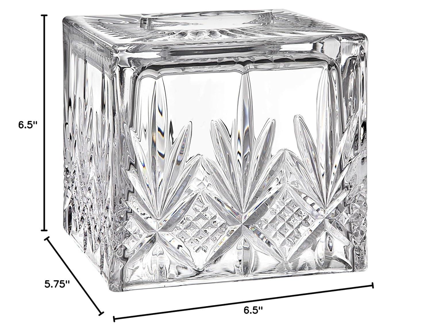 Godinger Dublin Clear Crystal Tissue Box