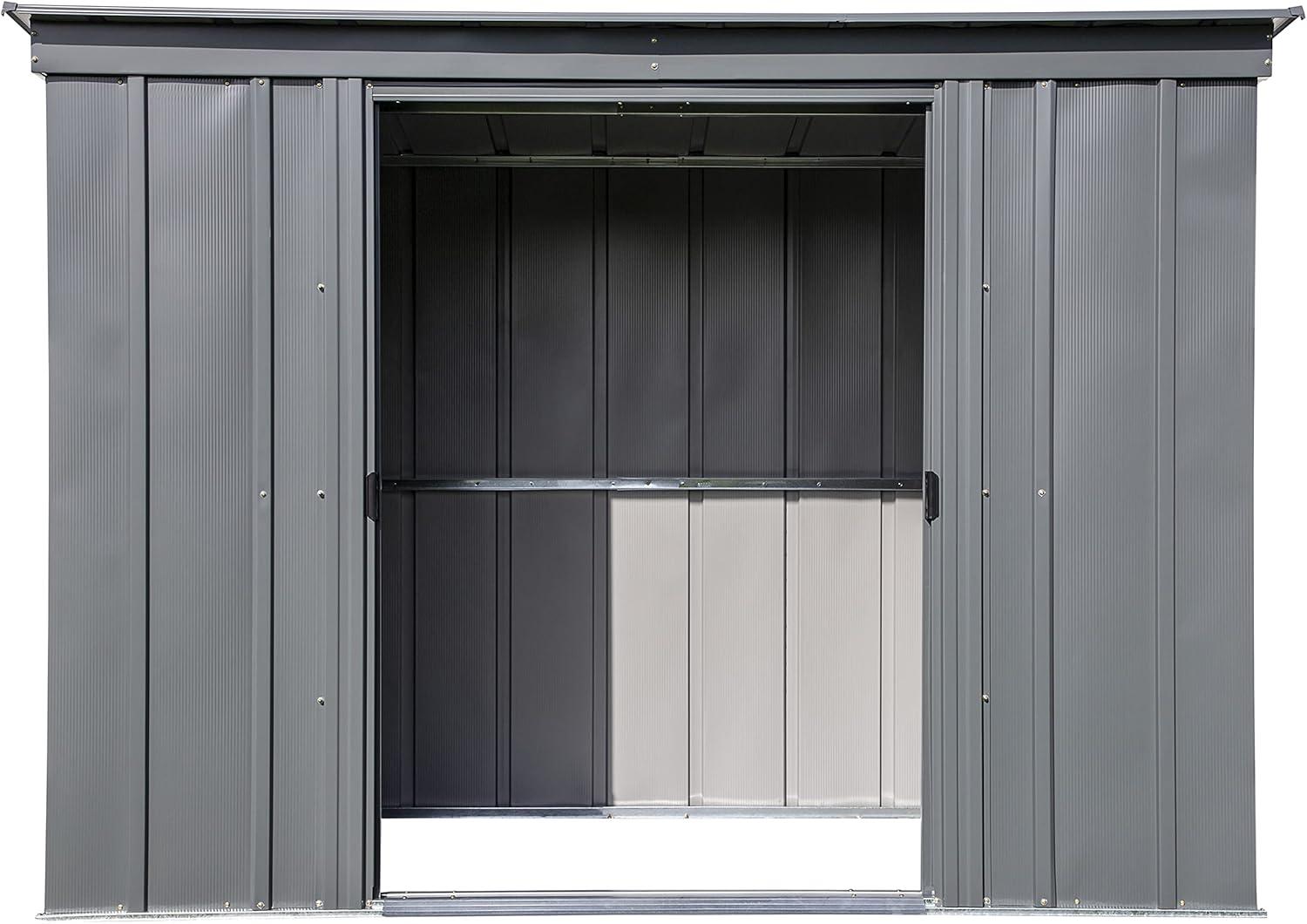 Arrow 8 ft. W x 4 ft. D Galvanized Steel Vertical Storage Shed