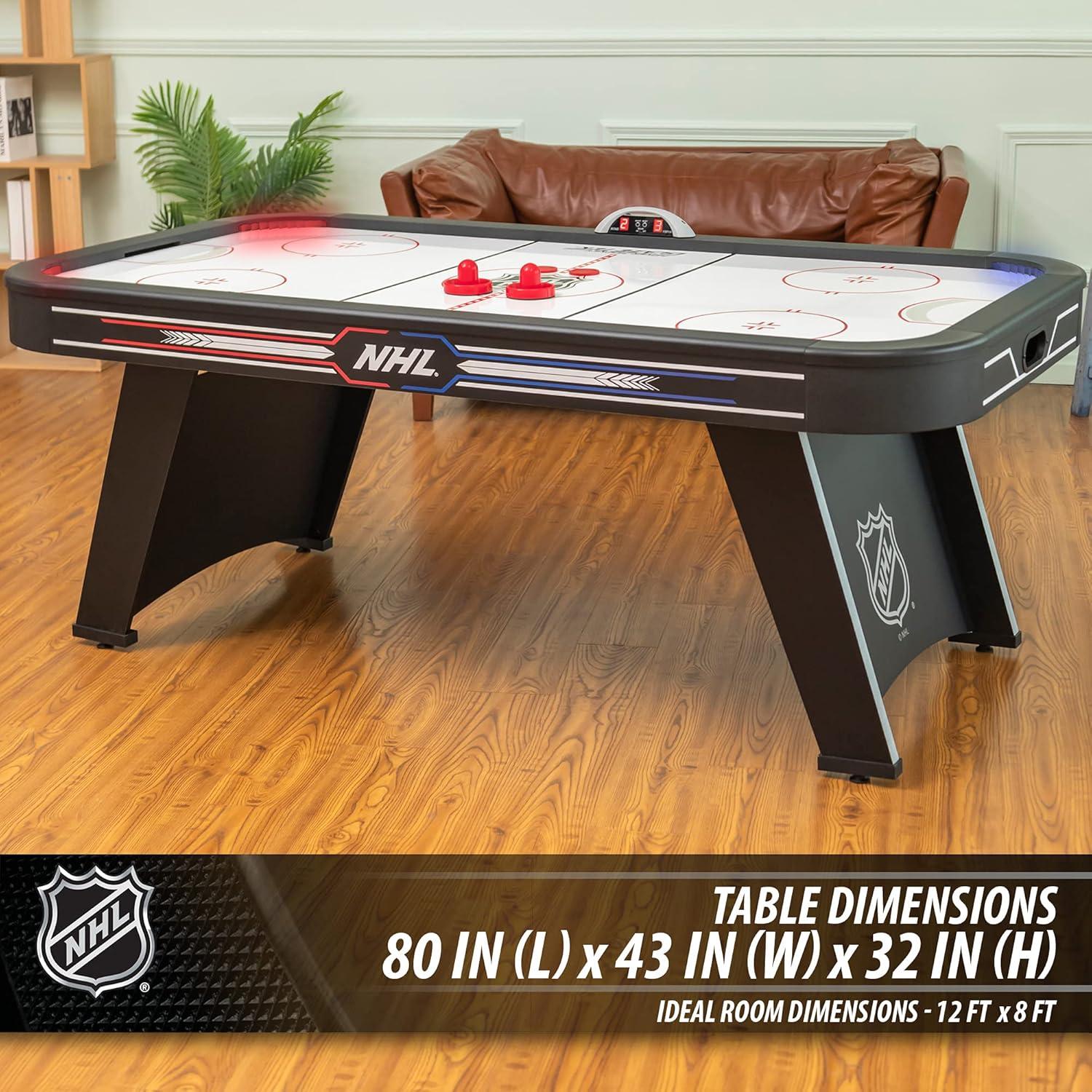 NHL 80'' 2 -Player Air Hockey Table with Digital Scoreboard