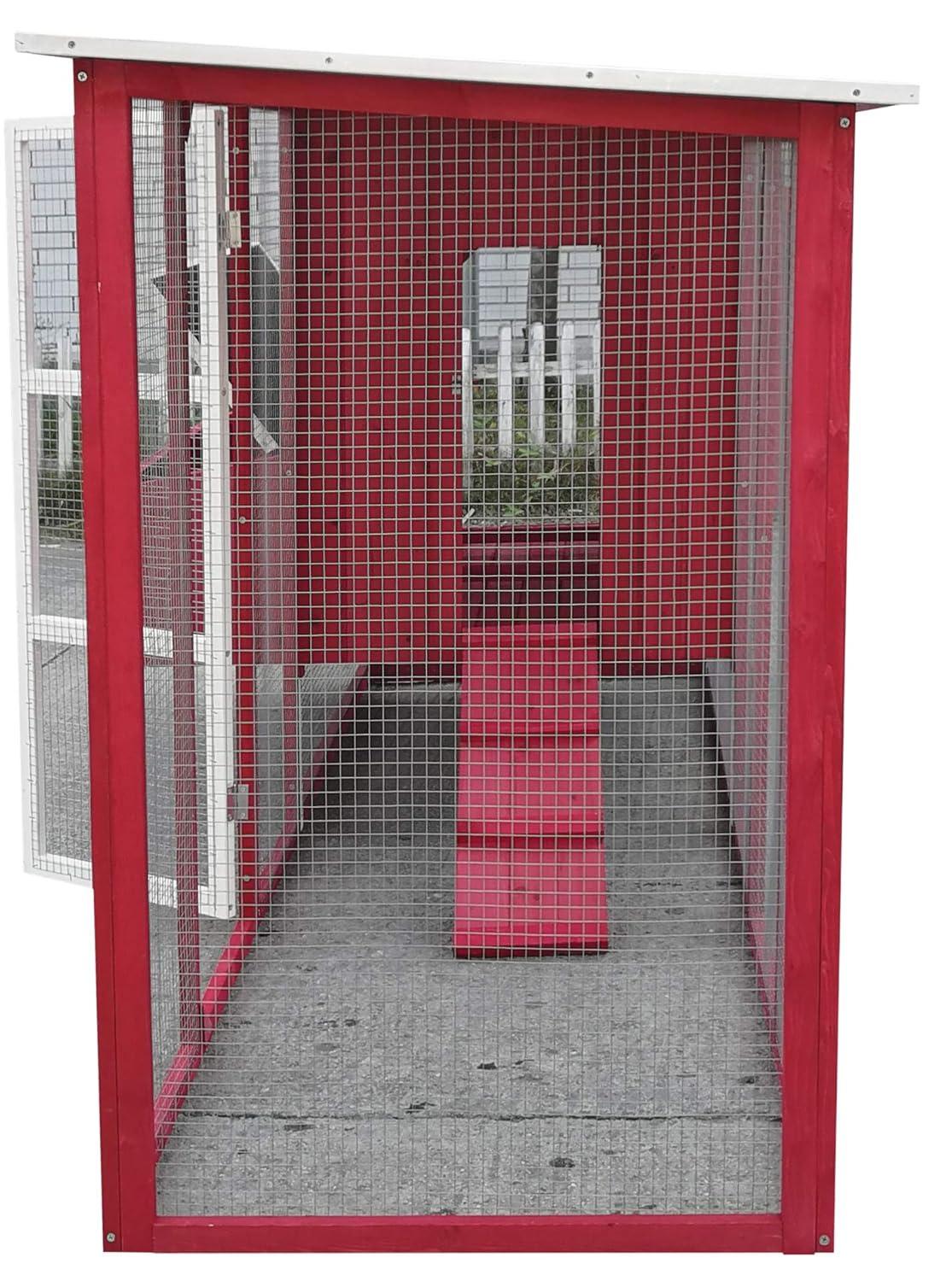 87" Red Fir Wood Chicken Coop with Nesting Box and Ramp
