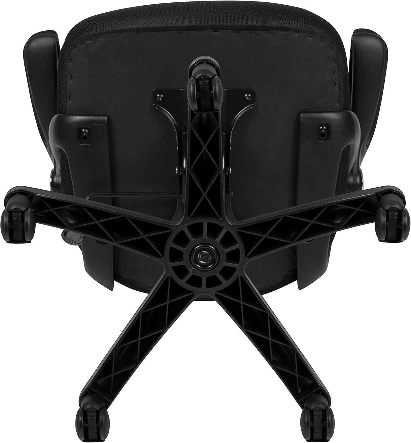 Ergonomic High-Back Black Mesh Swivel Office Chair with Adjustable Arms