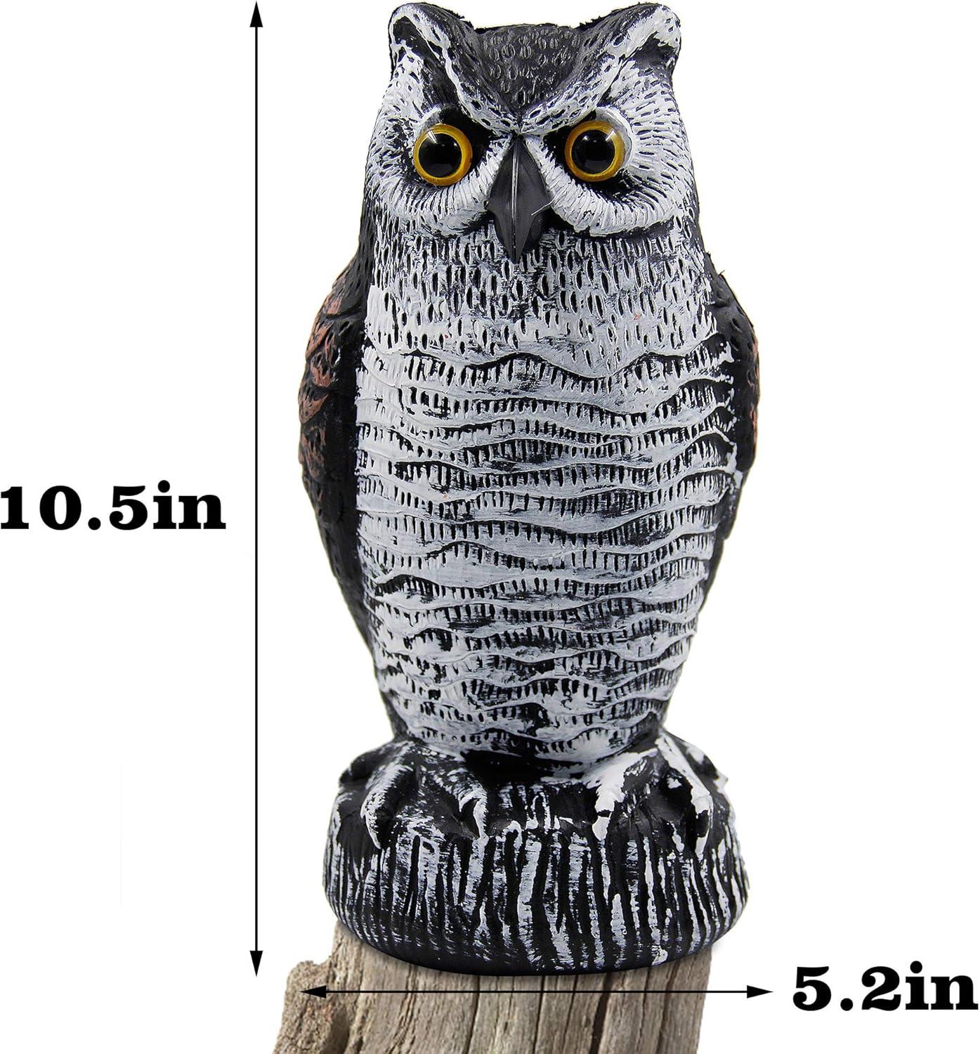 2Pack Fake Owl Decoy to Keep Birds Away Garden Decoration Bird Scare Devices for Garden Outdoor Yard