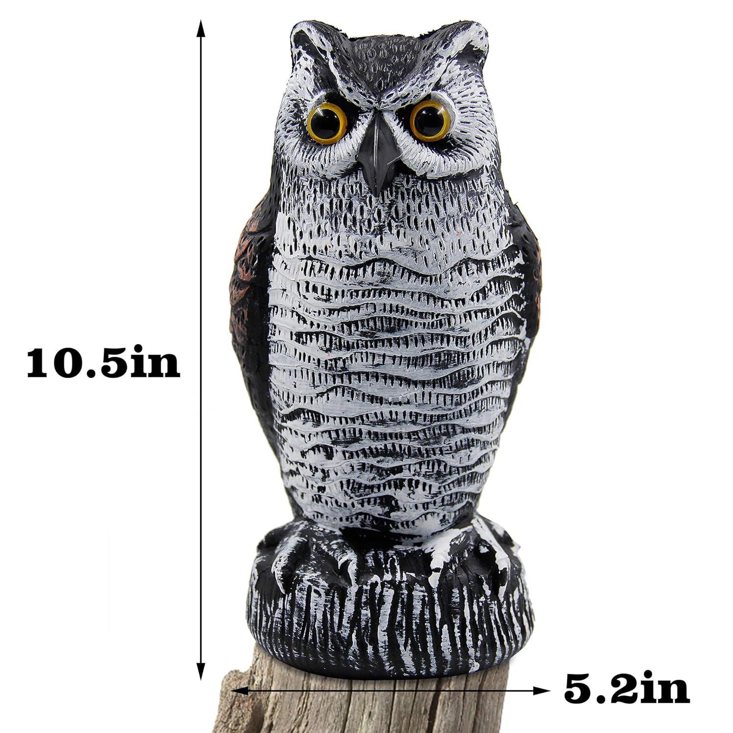 2Pack Fake Owl Decoy to Keep Birds Away Garden Decoration Bird Scare Devices for Garden Outdoor Yard