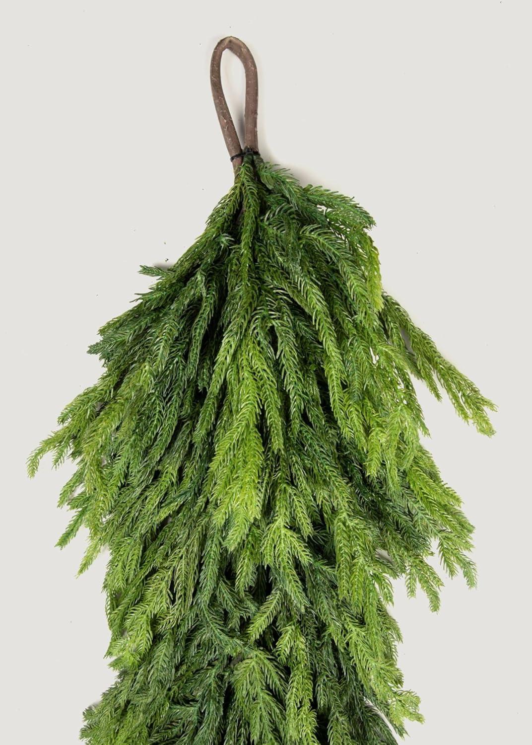 Afloral Real Touch Deluxe Norfolk Pine Garland - 96"