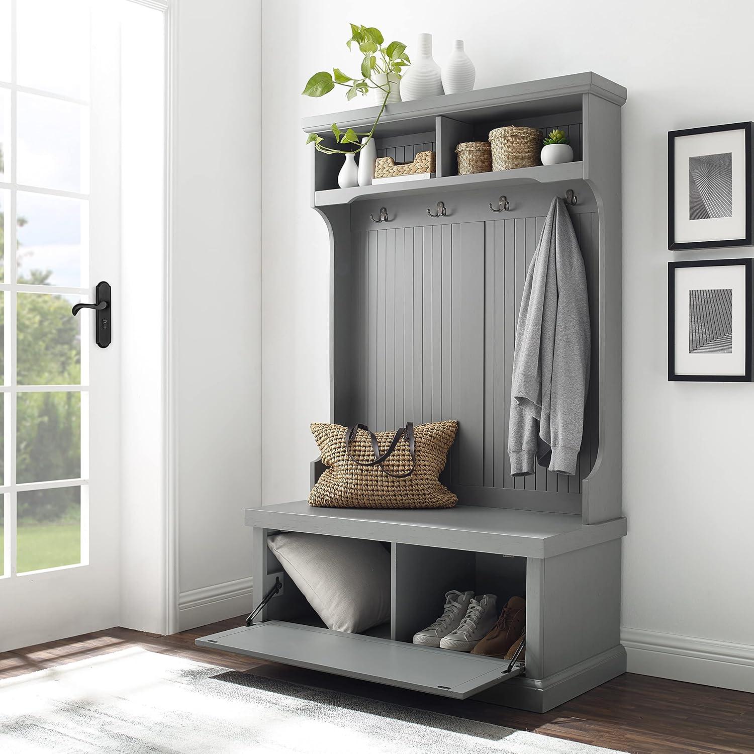 Seaside Hall Tree 40'' Wide with Bench and Shoe Storage