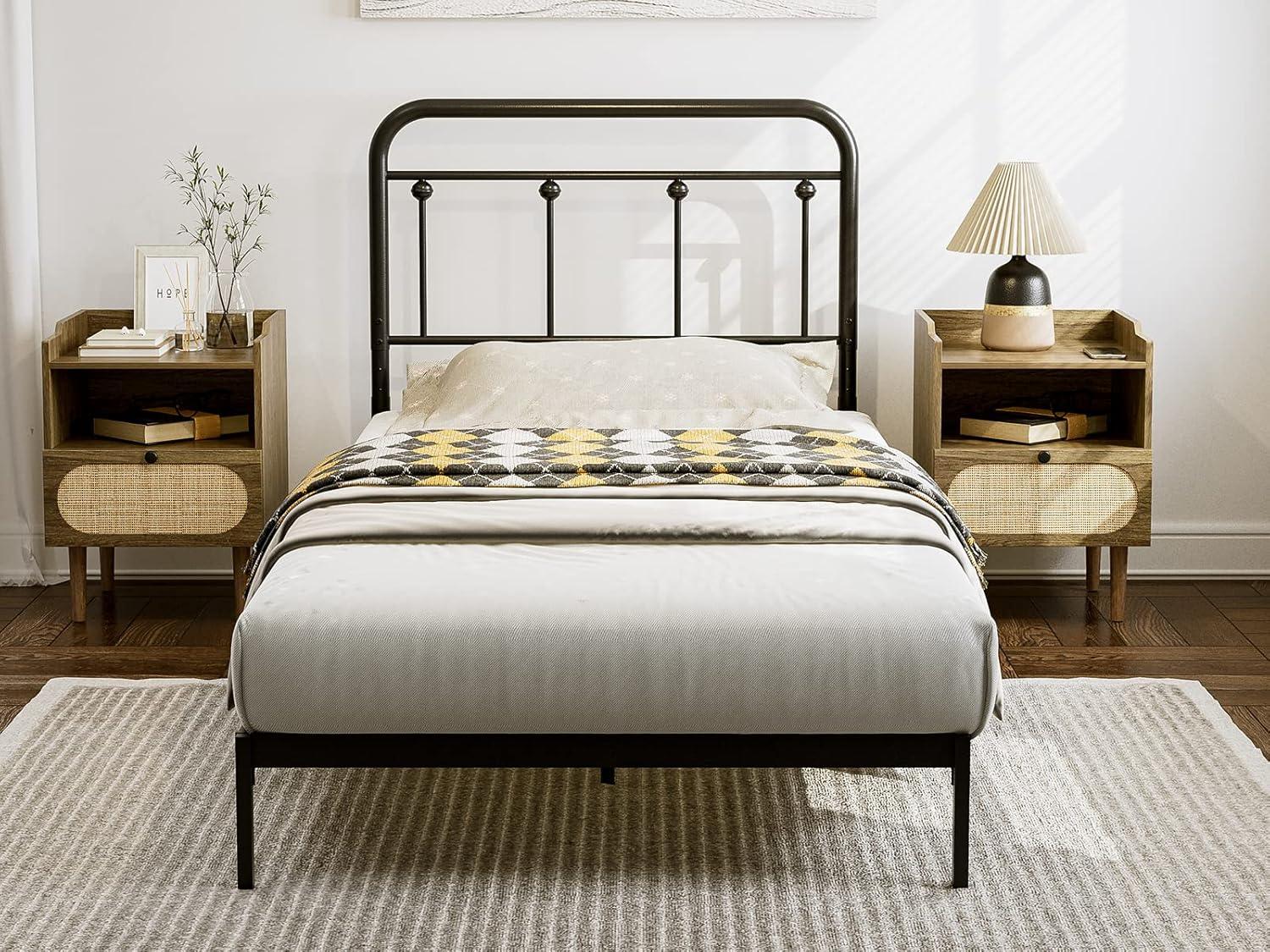 August Grove® August Grove® Metal Headboard - Adjustable Height - Farmhouse Victorian Style