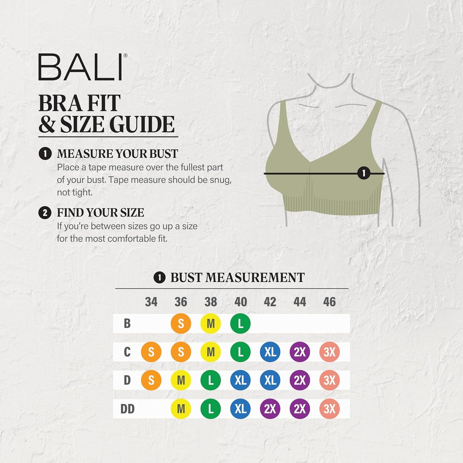 Bali Comfort Revolution Wirefree Bra ComfortFlex Fit Seamless 2-Ply Women's 3484