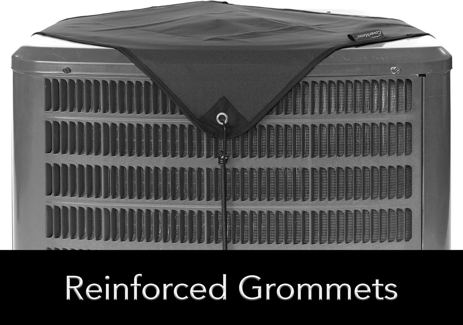 Covermates Mesh Top Air Conditioner Cover – Outdoor Protection for AC Units, Ultima 600D Polyester, Mesh Top 34W x 34D, Ripstop Black