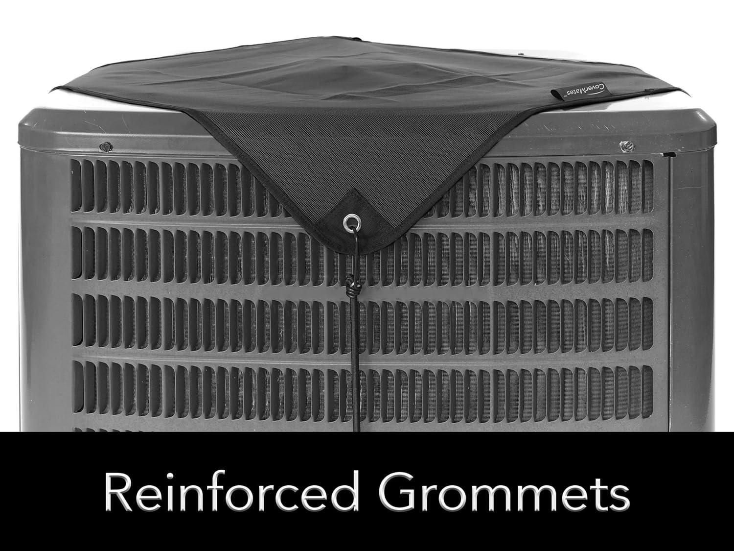 Covermates Mesh Top Air Conditioner Cover – Outdoor Protection for AC Units, Ultima 600D Polyester, Mesh Top 34W x 34D, Ripstop Black