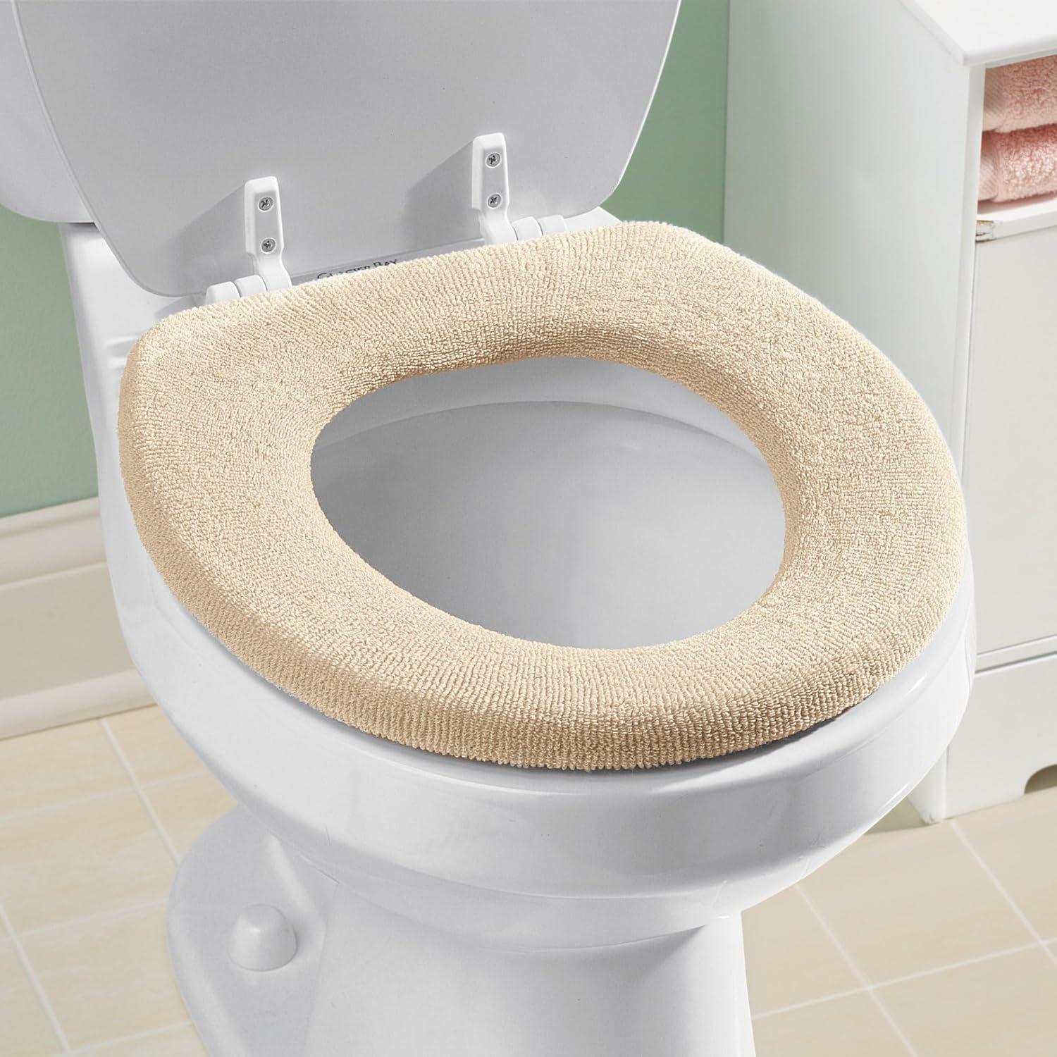 Miles Kimball  Ivory Lid and Toilet Seat Cover Set