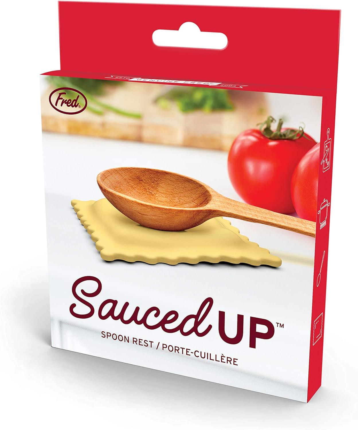 Genuine Fred SAUCED UP Ravioli Spoon Rest - Easy to Clean - Fun Kitchen Gadgets and Accessories - Stocking Stuffers & White Elephant Gifts - Great Gift for Home Cooks and Pasta Lovers C42