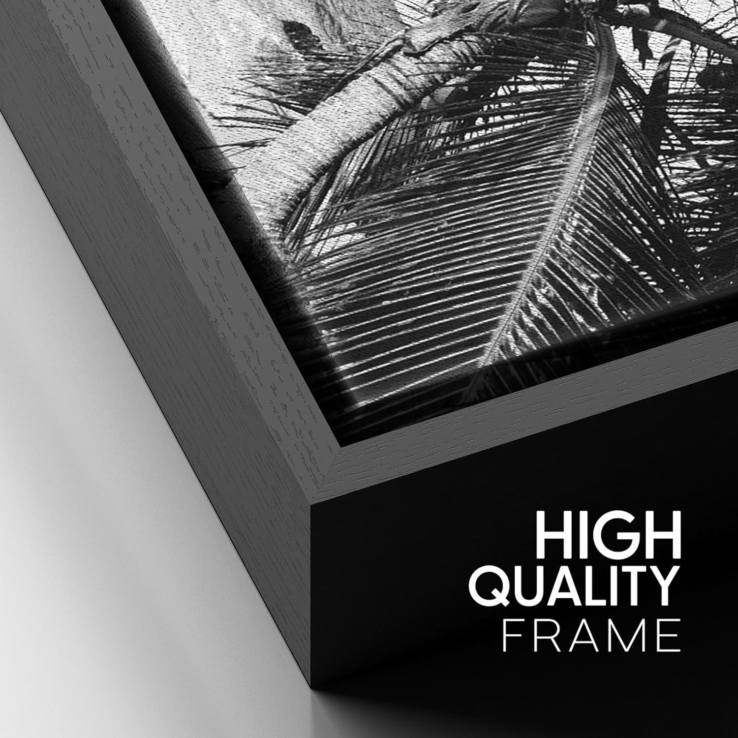 IDEA4WALL Tropical Palm " Vintage Film Grain Beach & Palm Tree Floral Plants Photography Modern Art Rustic "