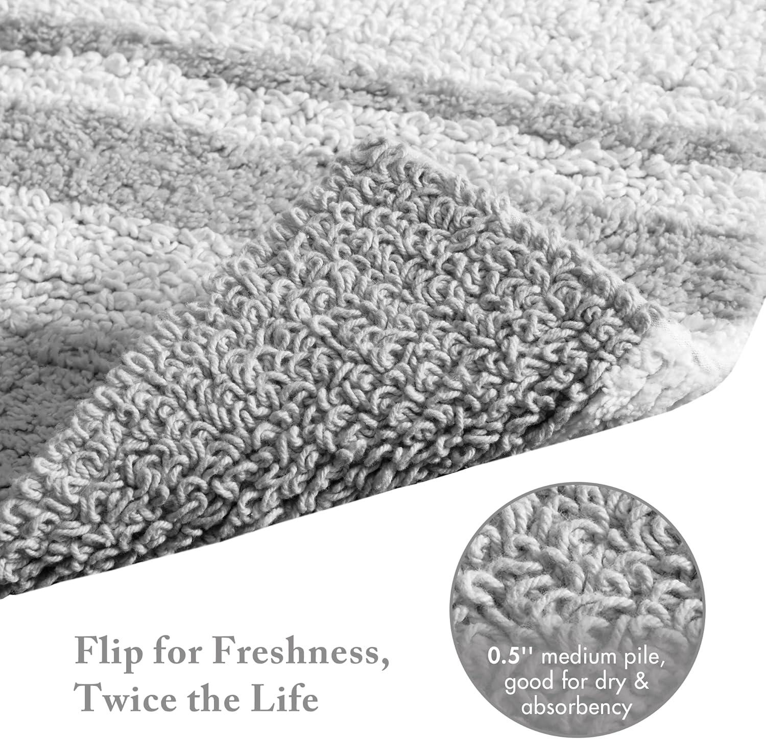 Madison Park Cotton Reversible Bath Rug