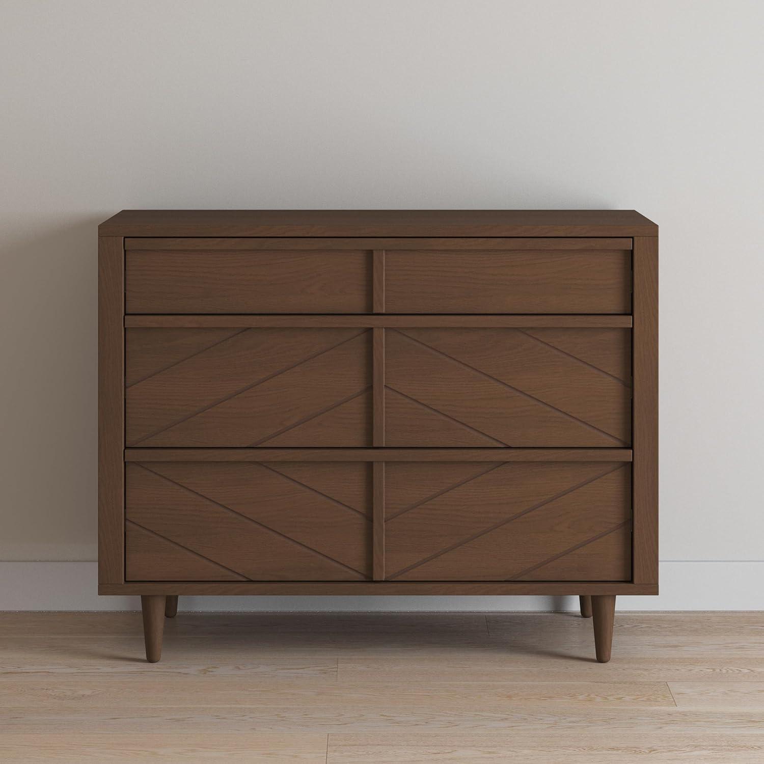 Child Craft Surrey Hill 3 Drawer Dresser for Nursery or Bedroom,  Anti-Tip Kit Included to Prevent Tipping, Baby Safe Finish (Toasted Chestnut)