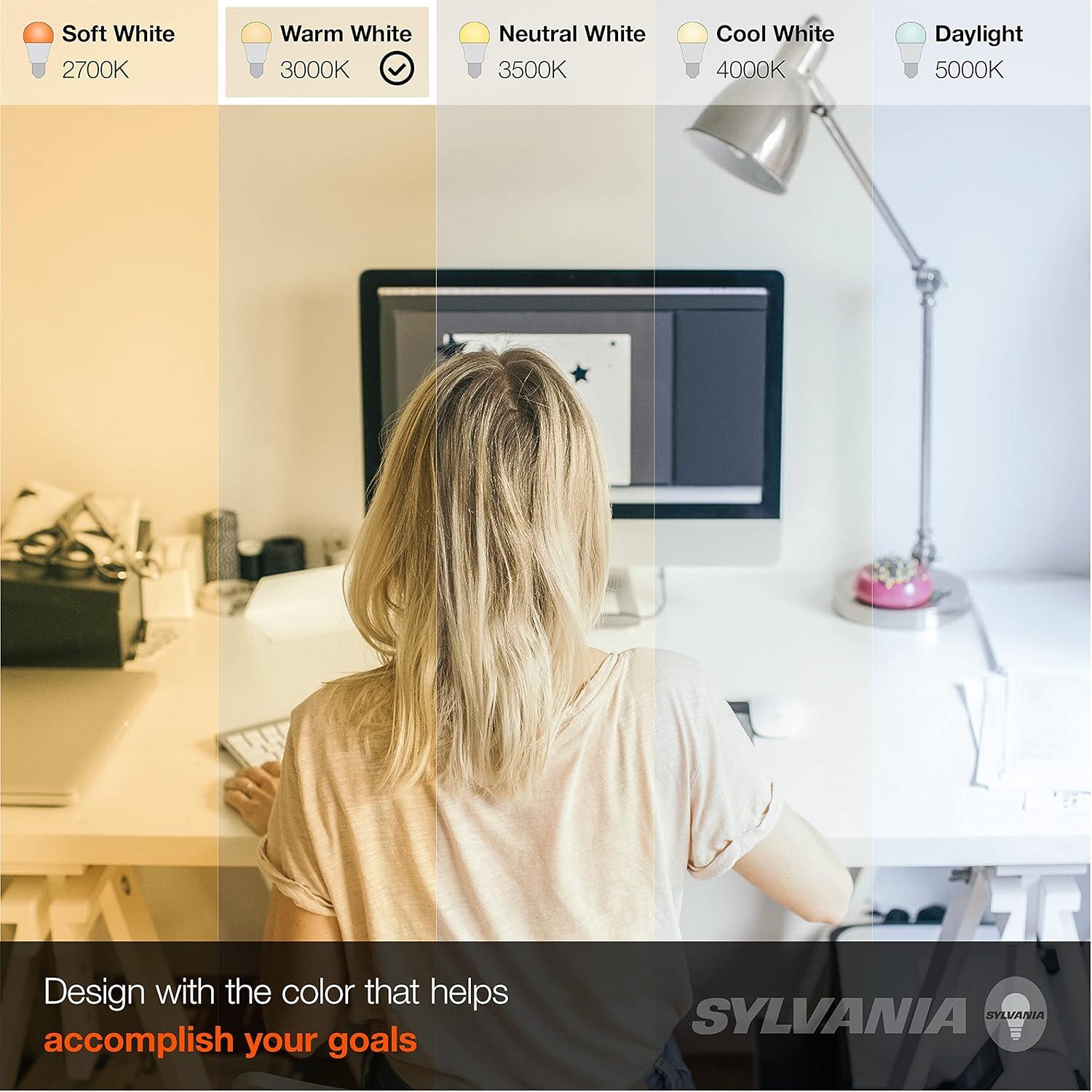 SYLVANIA LED 4" Recessed Lights, 600 Lumen, Dimmable 3000K, 4 Pk