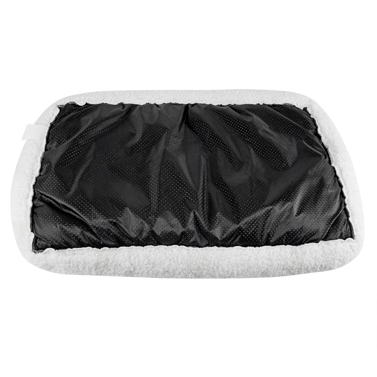 long rich Self Warming Pet Bed, Self Heating Cat Dog Pads for Indoor Outdoor Pets Non-Slip Bottom, Machine Washabl， Bolster pet Bed/Dog Bed/Crate Cushion 24 by 18 inches,by Happycare Textiles