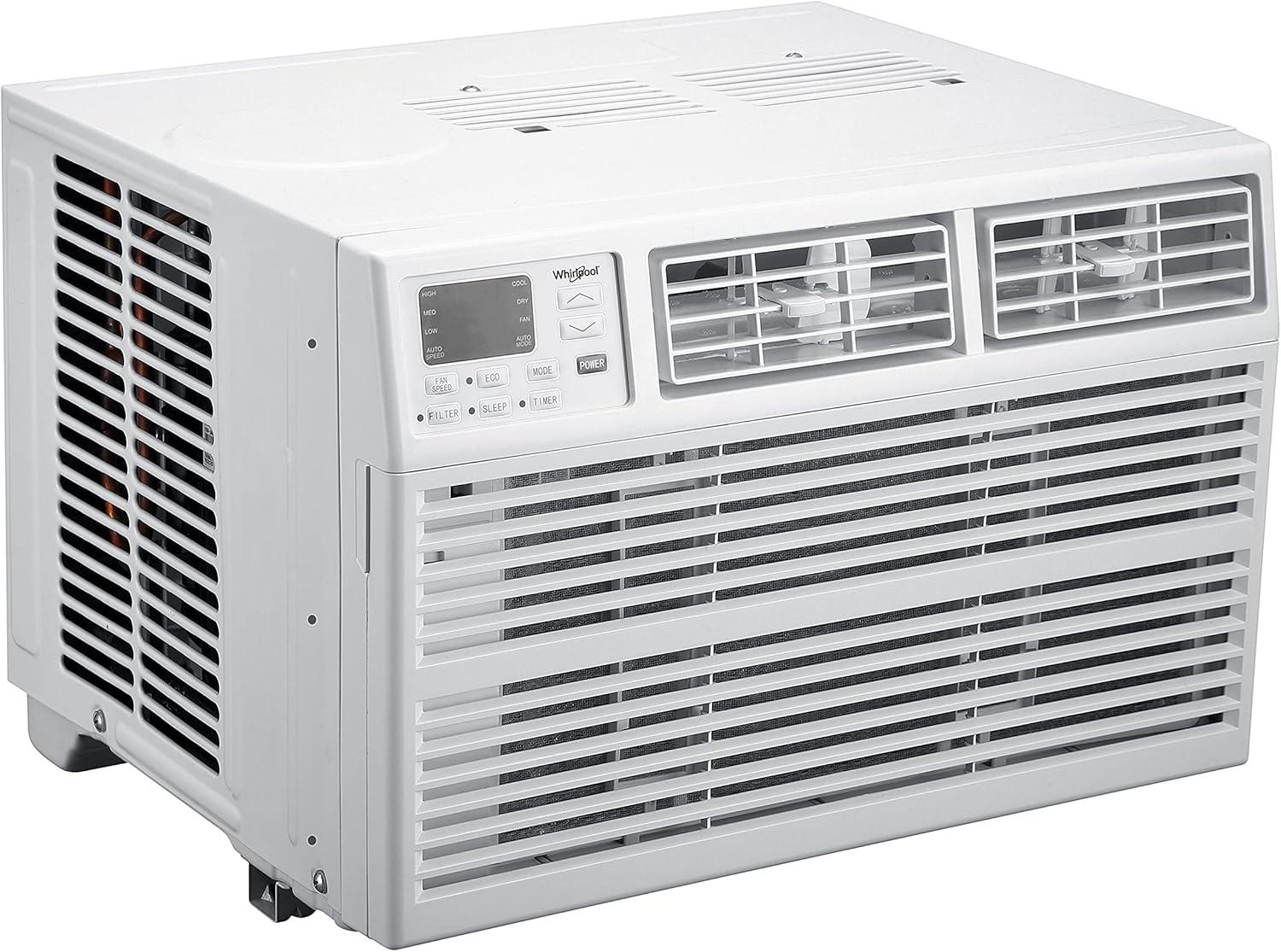 Whirlpool 18,000 BTU 230V Window-Mounted Air Conditioner with Remote Control