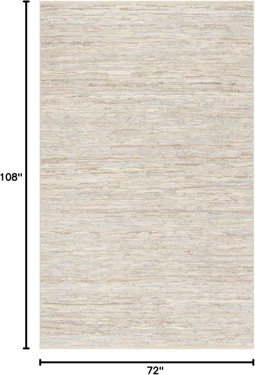 Vintage Leather VTL105 Hand Woven Indoor Area Rug - Beige - 6'x9' - Safavieh.