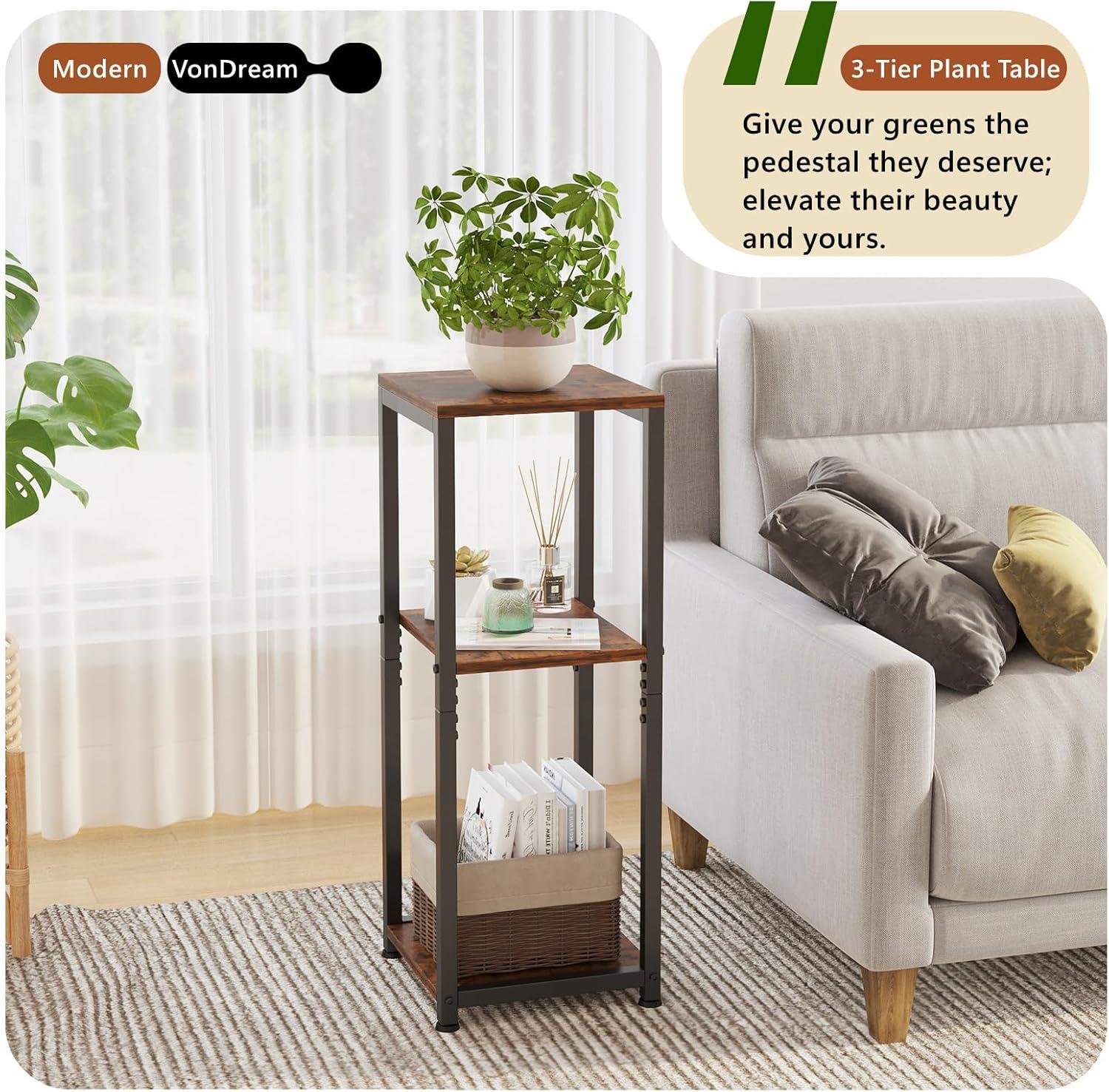 Square 3 Tier Plant Stand Indoor