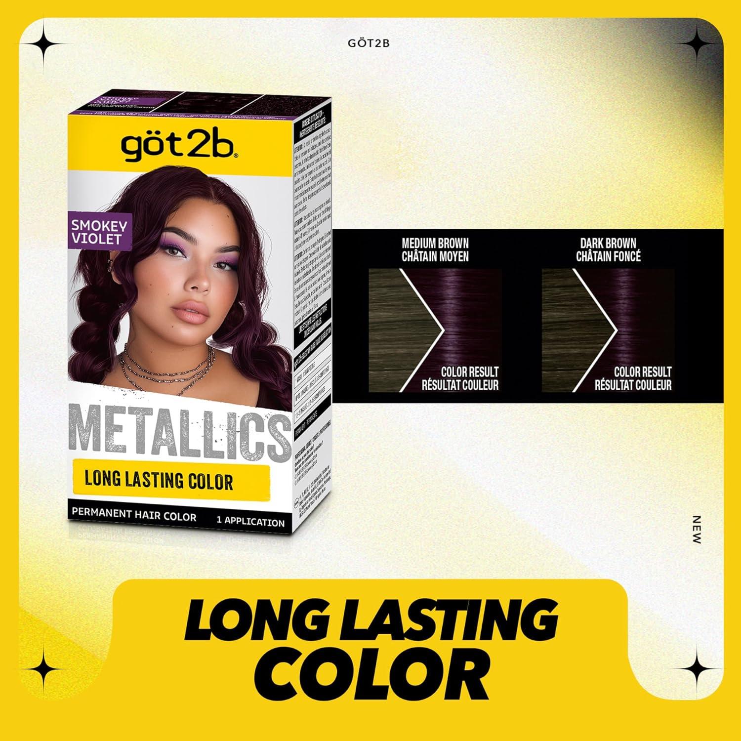 Schwarzkopf Got2b Metallics Permanent Hair Color, M49 Smoky Violet