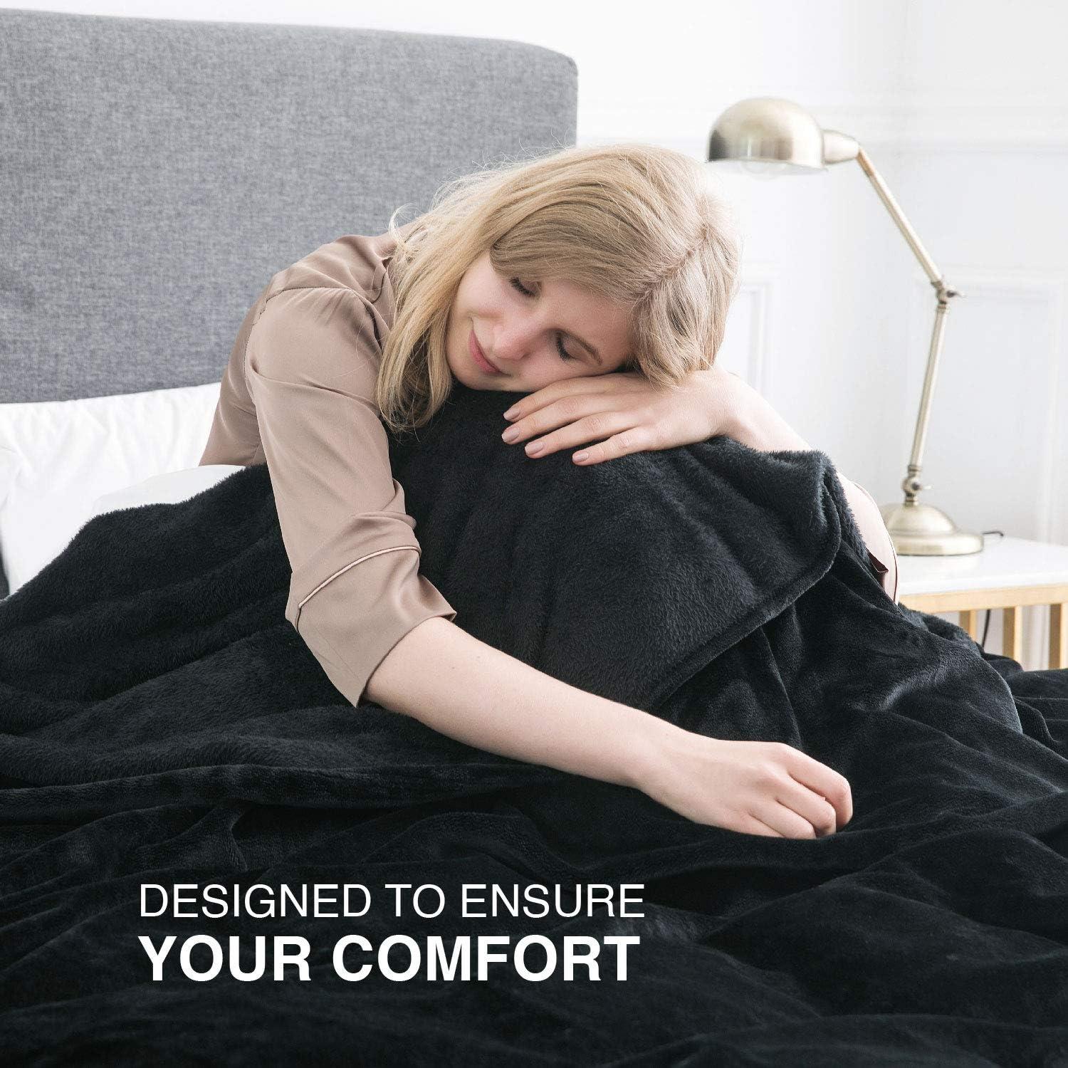 IMPERIAL HOMEWARE LONDON LIMITED Reversible Mink Faux Plush Fur Fleece Blanket
