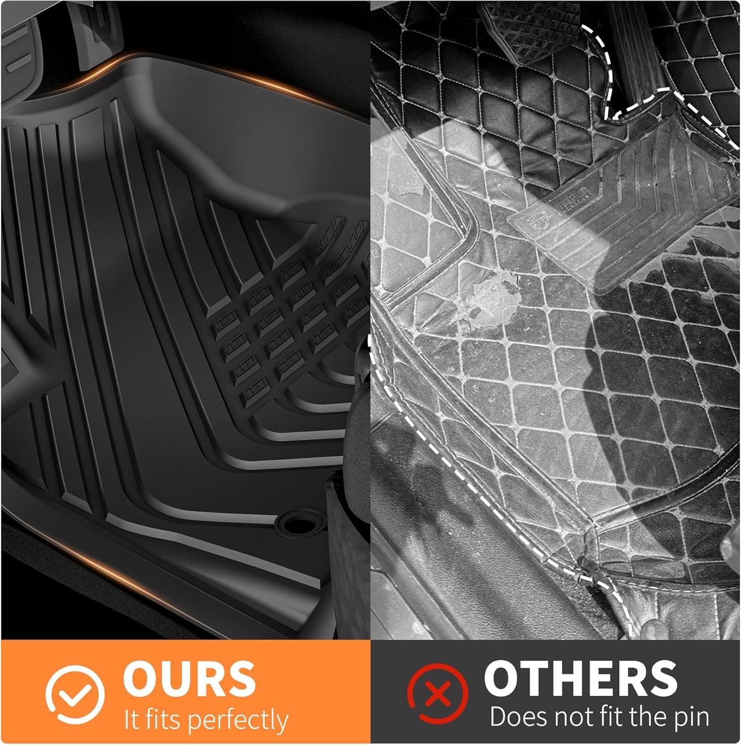 Rough Country Flex-Fit Floor Mats for 2016-2023 Toyota Tacoma - FF-71216