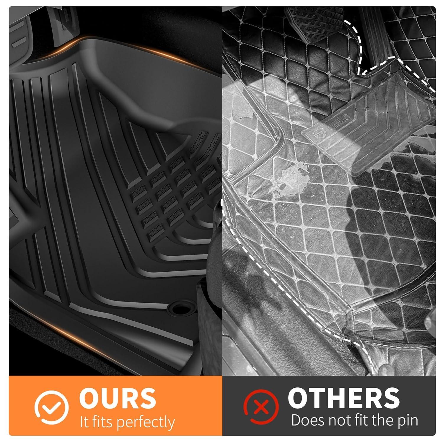 Rough Country Flex-Fit Floor Mats for 2016-2023 Toyota Tacoma - FF-71216