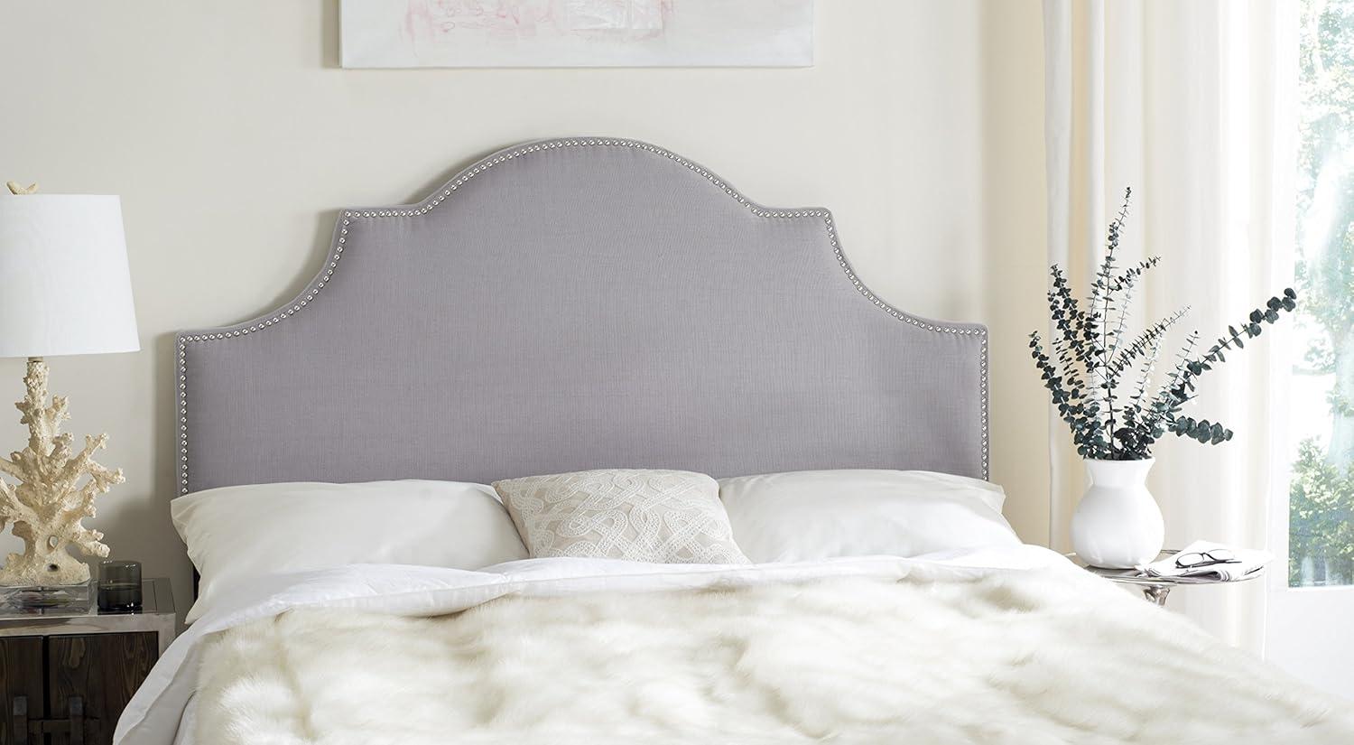 SAFAVIEH Hallmar Classic Elegant Upholstered Headboard, Full, Black Velvet