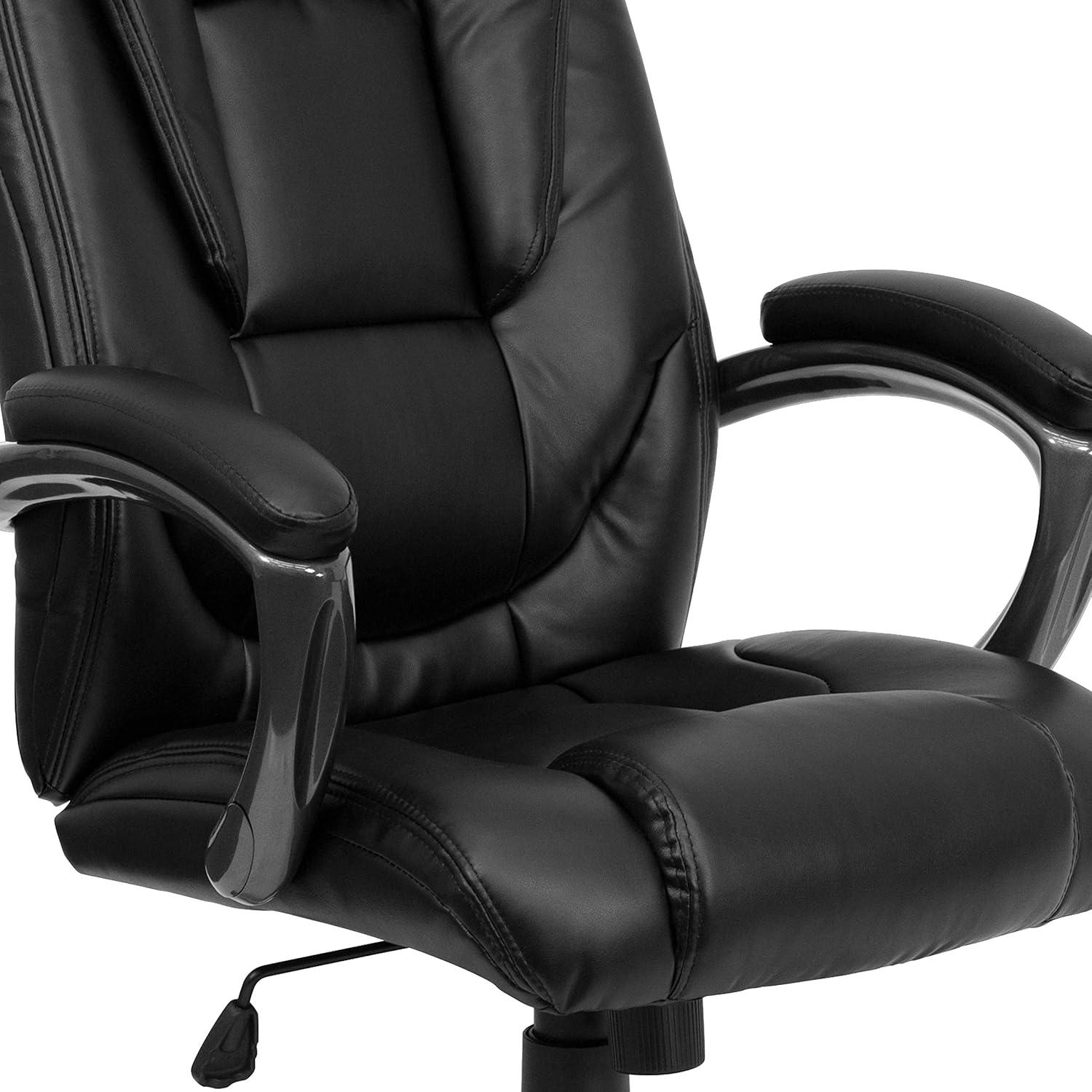 Ergonomic High-Back Black LeatherSoft Executive Swivel Office Chair