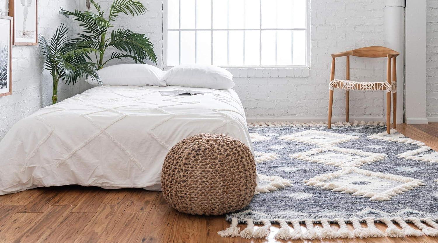 Unique Loom 5' 1 x 8' 0 Mesa Papago Dark Blue Area Rug