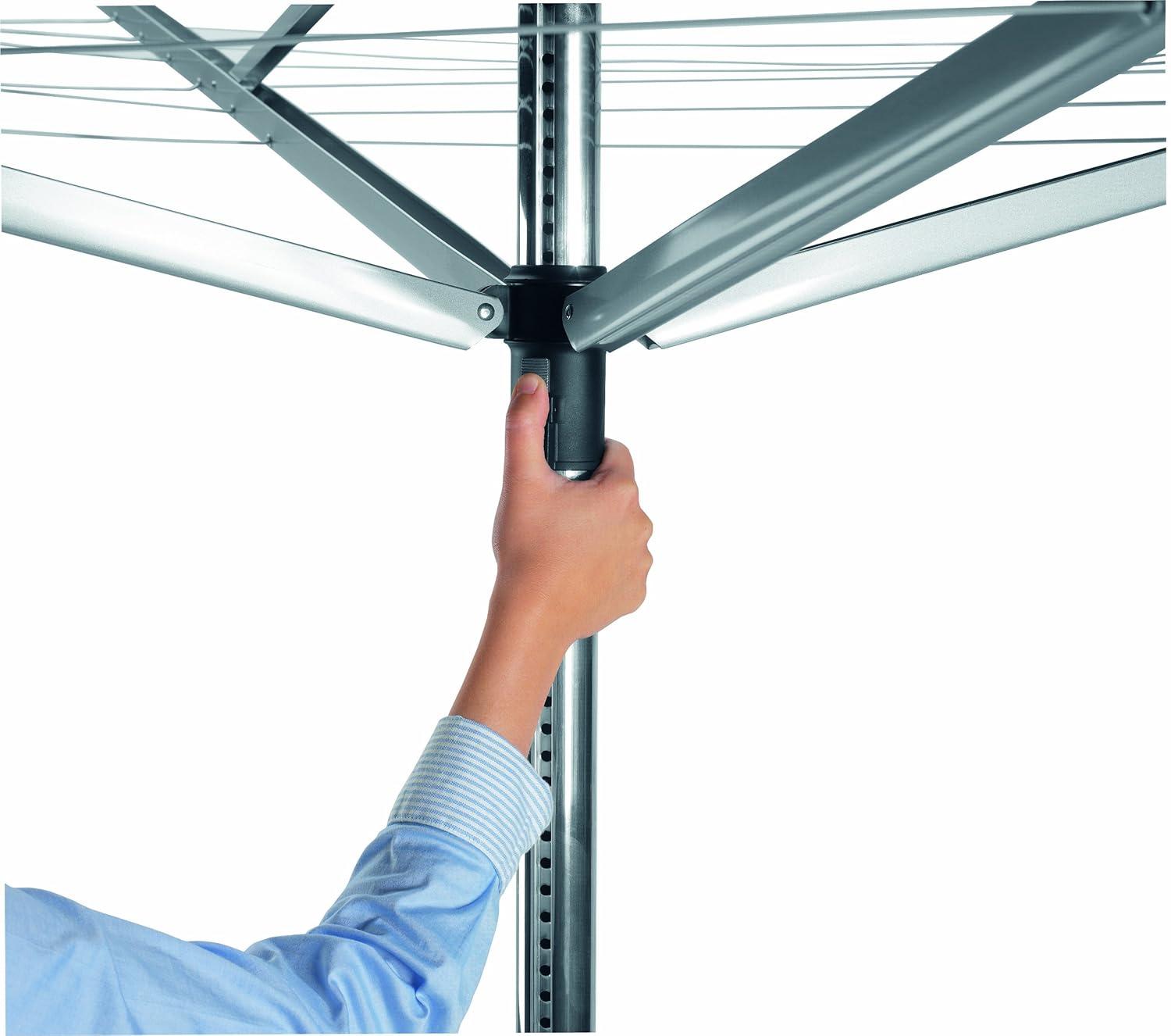 Brabantia Brabantia Lift-O-Matic Advance Outdoor Clothesline with Metal Ground Spike, Protective Cover and Peg Bag
