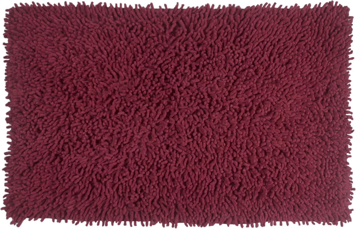 Fantasia Red Cotton Shaggy Tufted Bath Rug