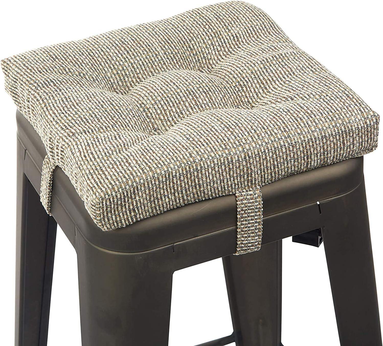 Klear Vu Gripper Square 15" x 15" Bar Stool Cushion with Velcro Straps - Set of 4
