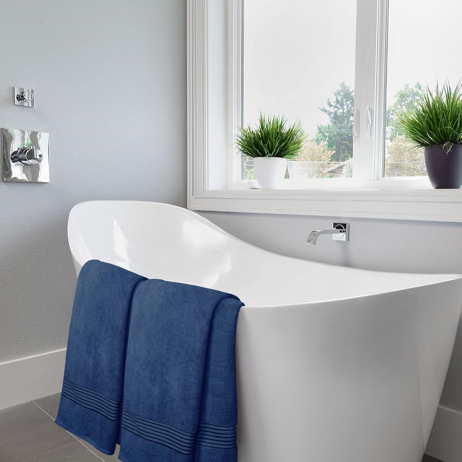 Utopia Towels - Bath Towels Set, Navy Blue - Luxurious 700 GSM 100% Ring Spun Cotton - Quick Dry, Highly Absorbent, Soft Feel Towels, Perfect for Daily Use (Pack of 4)