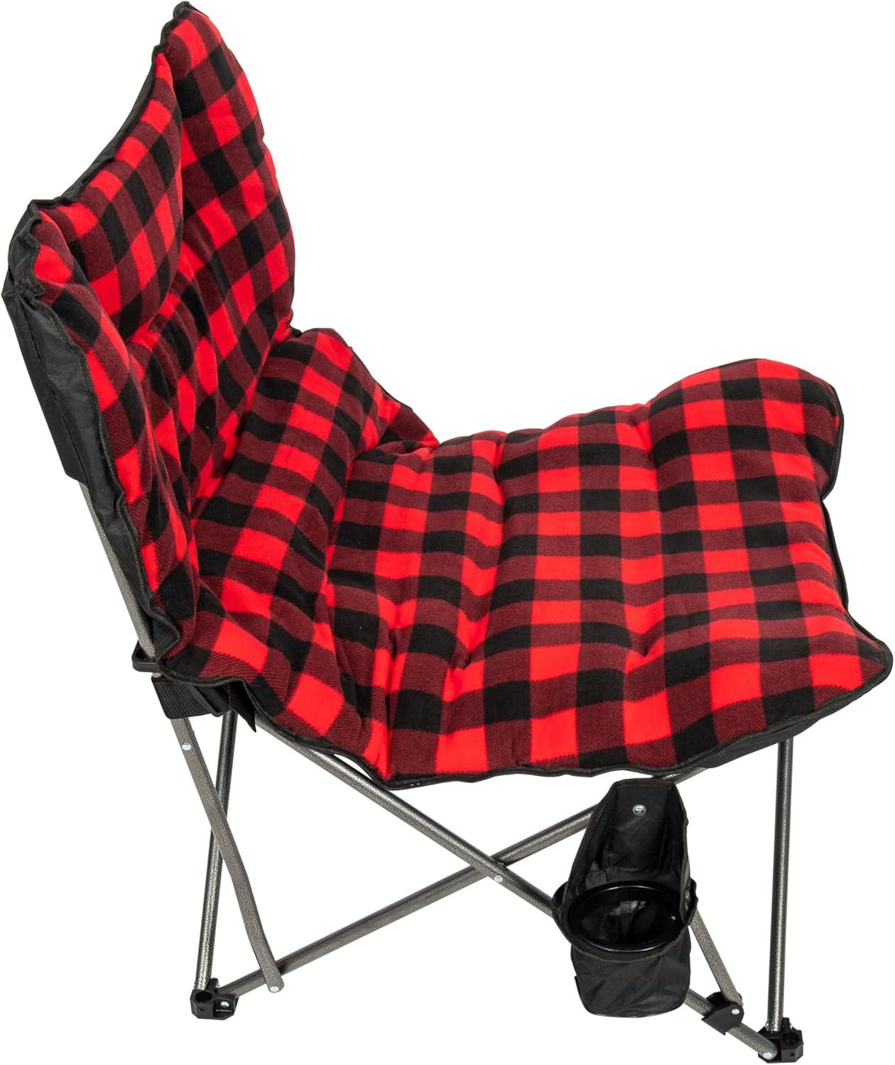 Camp & Go Portable Camping Chair with Retractable Cup Holder, Multicolor Stiped