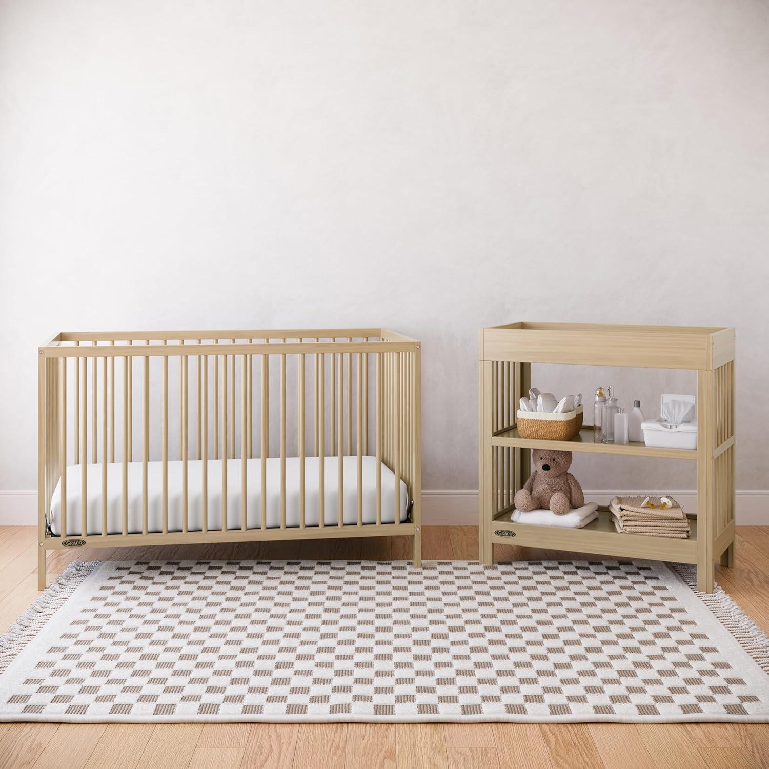 Teddi 4-in-1 Mini Convertible Crib with Mattress