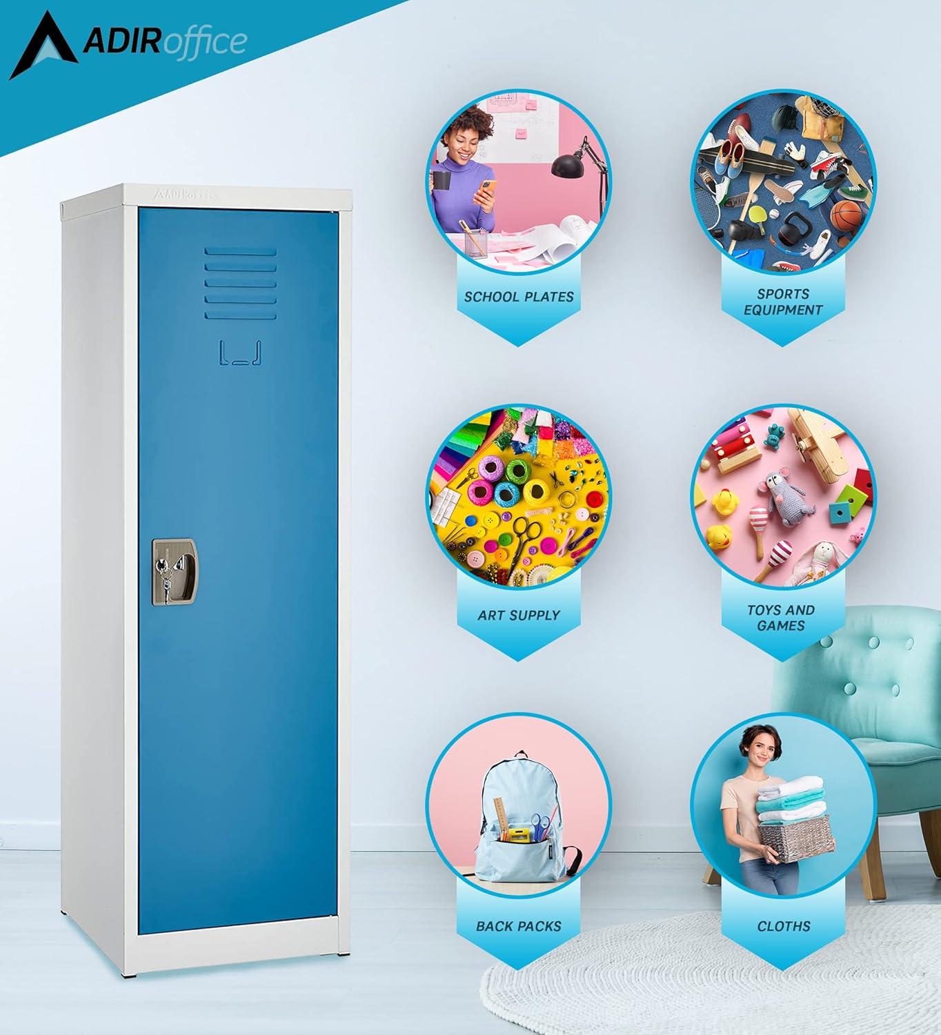 AdirOffice Steel 1-Tier School and Home Storage Locker