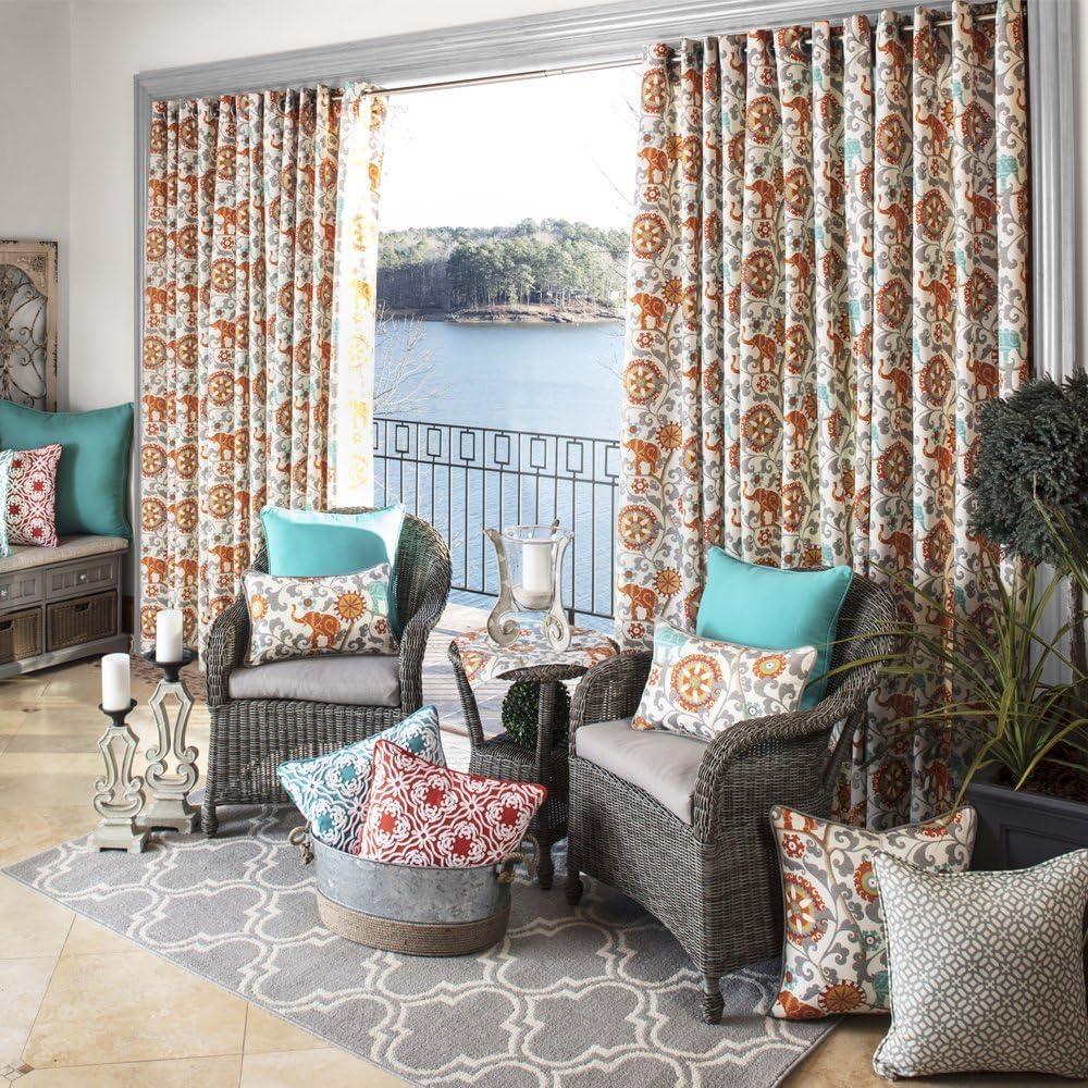 Allee Embroidered Indoor/Outdoor Reversible Throw Pillow