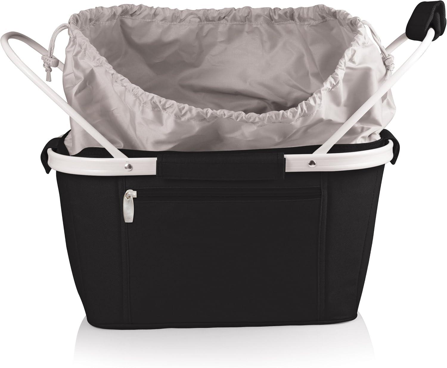 ONIVA - a Picnic Time brand Metro Shopping Basket - Insulated Picnic Basket - Collapsible Market Basket - Utility Tote Cooler Bag