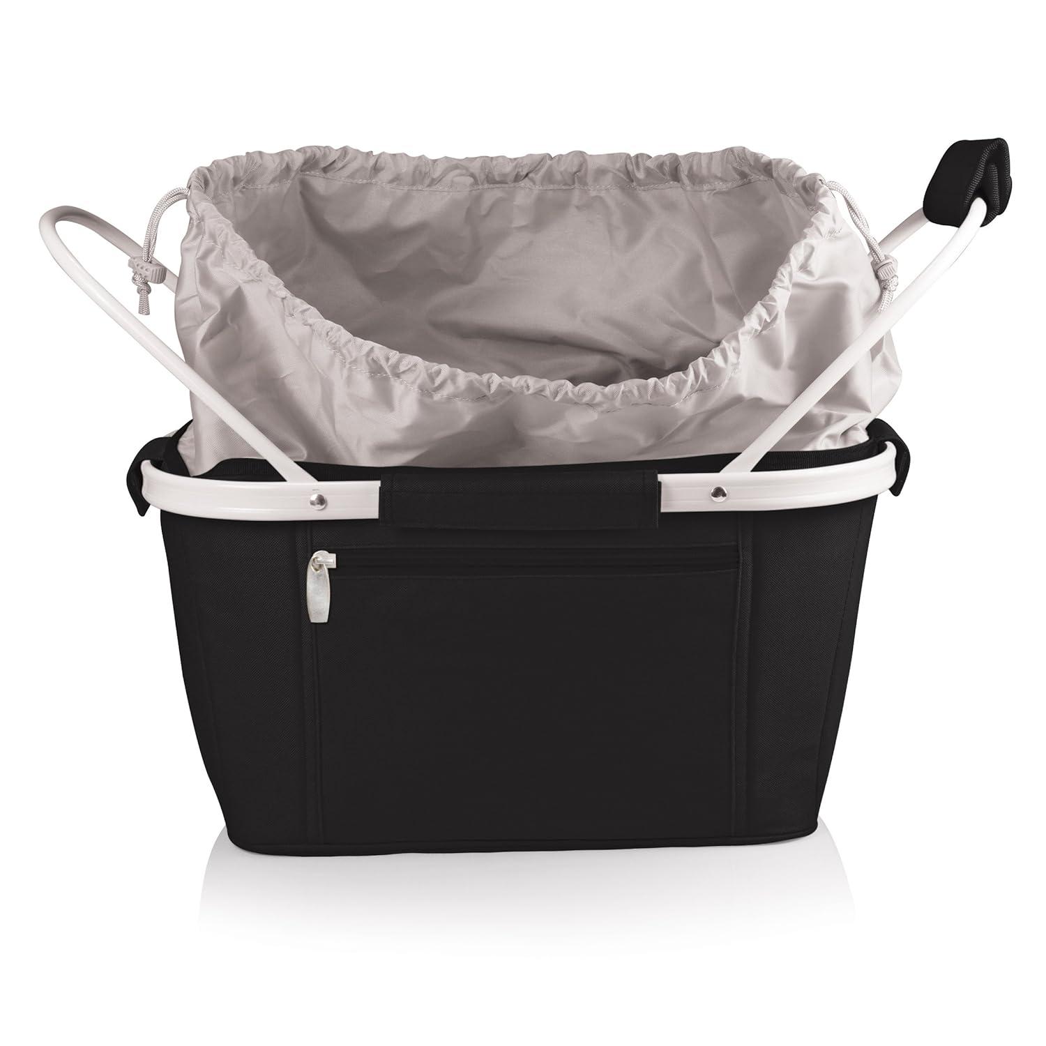 ONIVA - a Picnic Time brand Metro Shopping Basket - Insulated Picnic Basket - Collapsible Market Basket - Utility Tote Cooler Bag