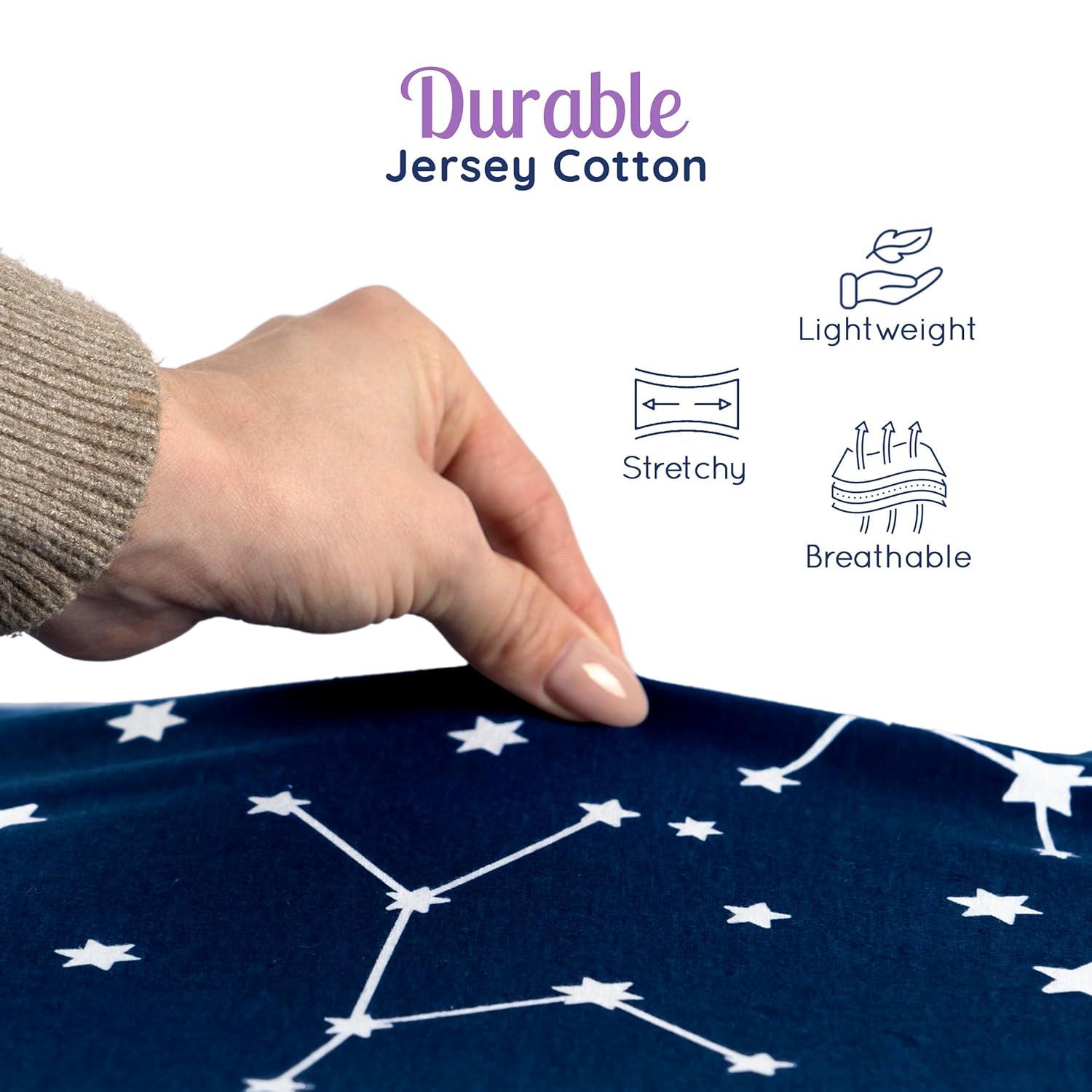 GROW WILD Pack n Play Fitted Sheets 3 Pack - 38” x 24" Jersey Cotton Crib Sheets