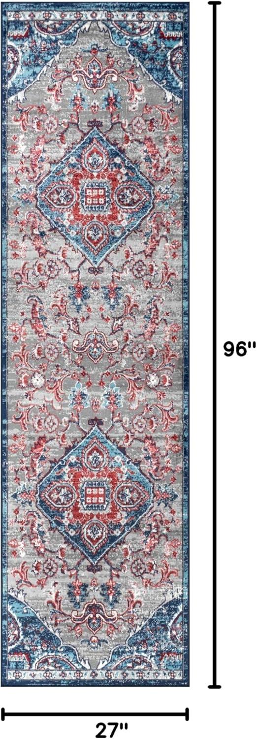 Modern Persian Vintage Medallion Runner Rug - JONATHAN Y