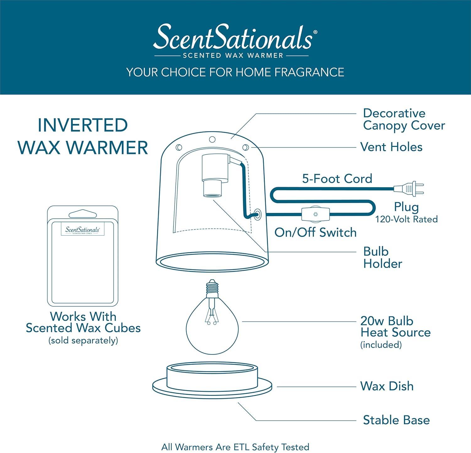 Scentsationals Wax Melt Warmer, Wax Warmer for Scented Wax Melts - Halloween Collection Apothecary - Candle Wax Melter for Fragrance Cubes and Tarts