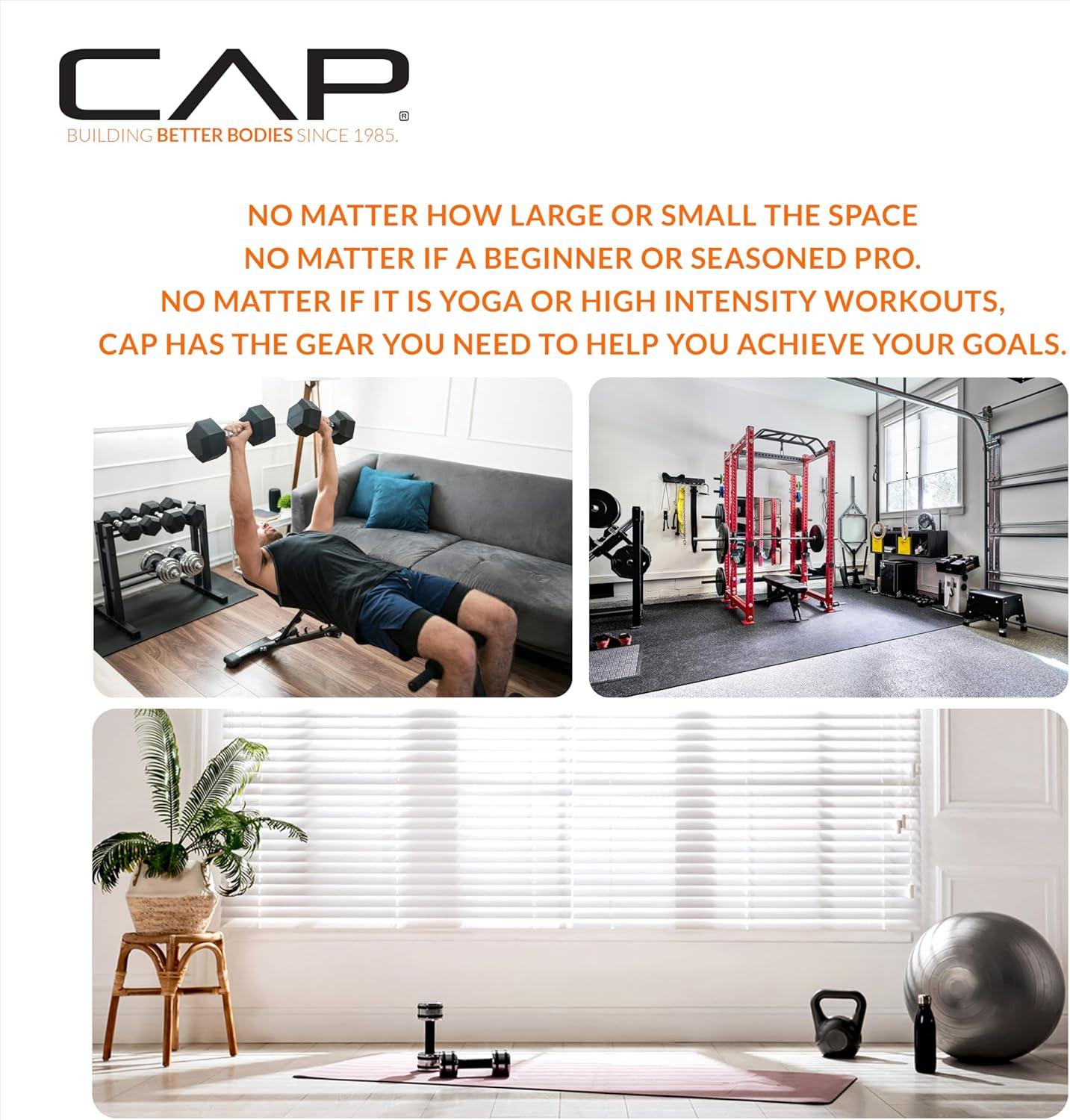 CAP Interlocking Exercise Foam Mats, 24 SQ.FT Diamond, TATAMI, T-Pattern 1/2-Inch Thickness Tiles