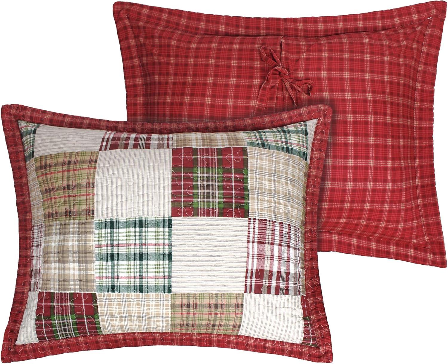 Oxford Plaid Reversible Quilt Set