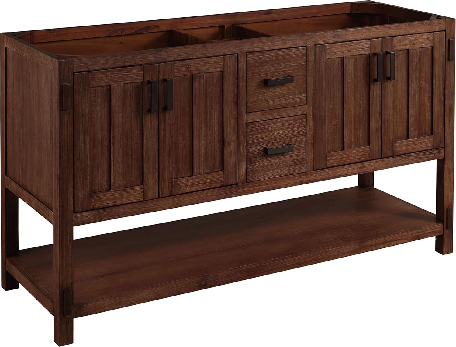 Signature Hardware 60" Morris Double Bathroom Vanity - Cabinet Only