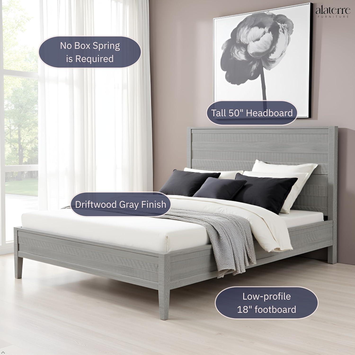 Arden Platform Queen Bed Frame, 6 Drawers, Ample Storage, Sleek Design, Durable Wood, Modern/Rustic/Traditional/Boho Style, 56 in. W x 18 in. D x 36 in. H, panel furniture