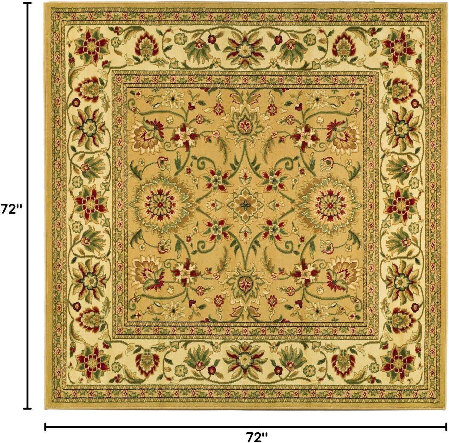 Lyndhurst LNH212 Power Loomed Area Rug - Beige/Ivory - 6'x6' - Safavieh