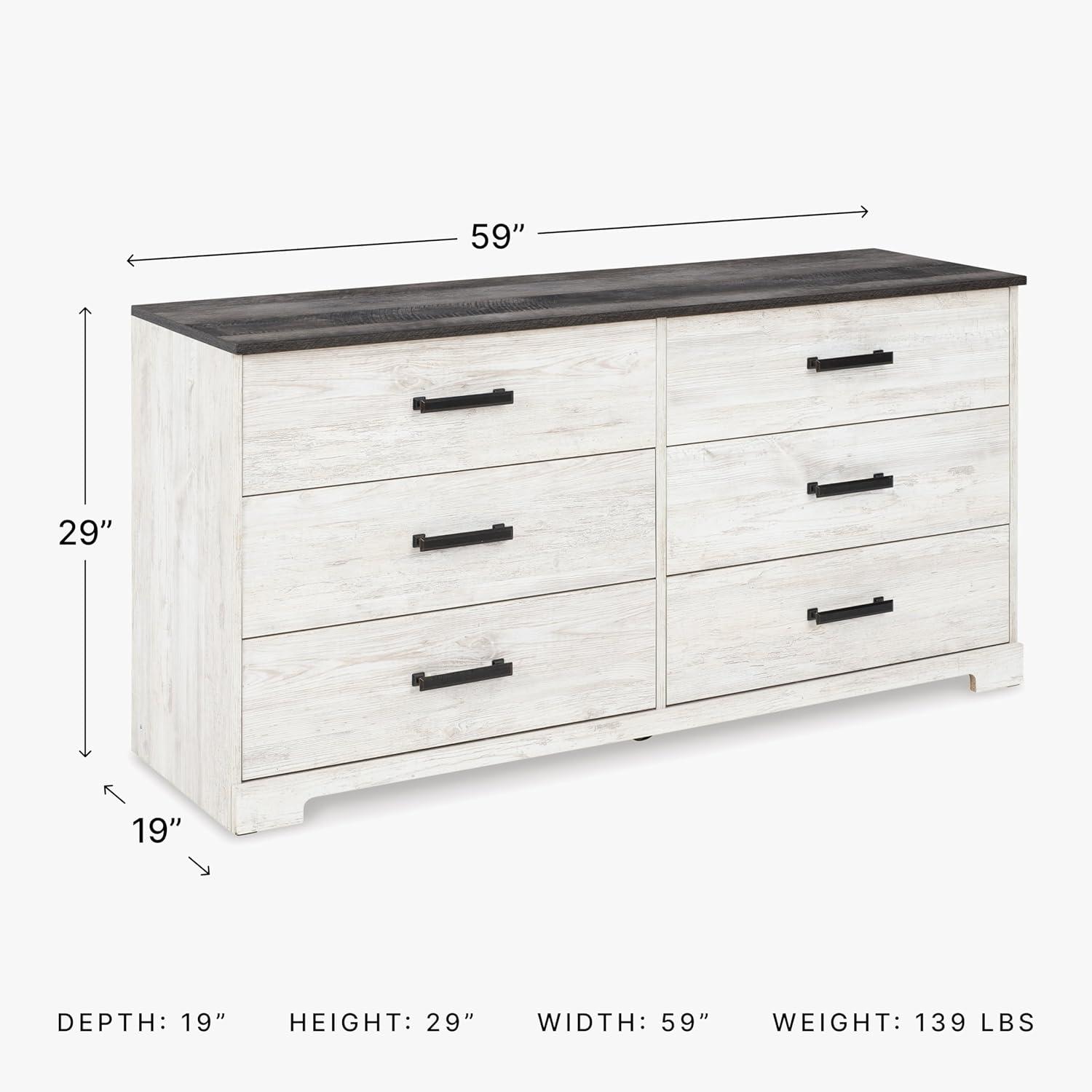 Loon Peak® Keicha Two Toned 6 Drawer Dresser