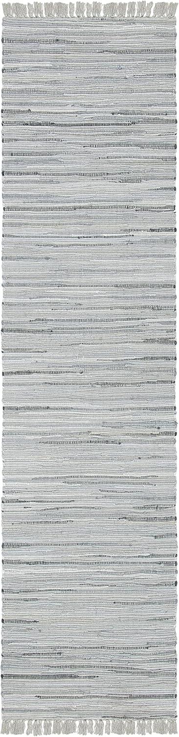 Rag Runner Rug RAR121 Hand Woven Runner Rug - Grey - 2'3"x18' - Safavieh.